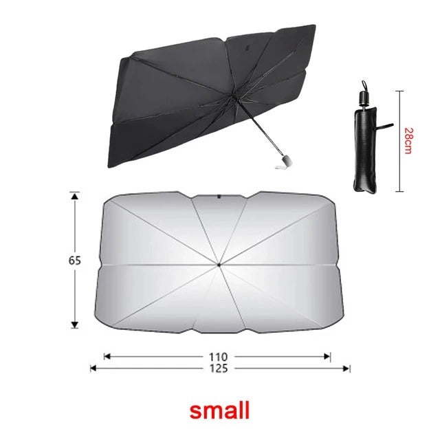 Car Umbrella XT β a high-quality car umbrella sun shade cover designed for UV and heat protection. Blocks up to 99% of harmful UV rays, reduces interior temperatures, and features a compact, foldable design for easy storage. Perfect for windshield coverage and sun damage prevention.