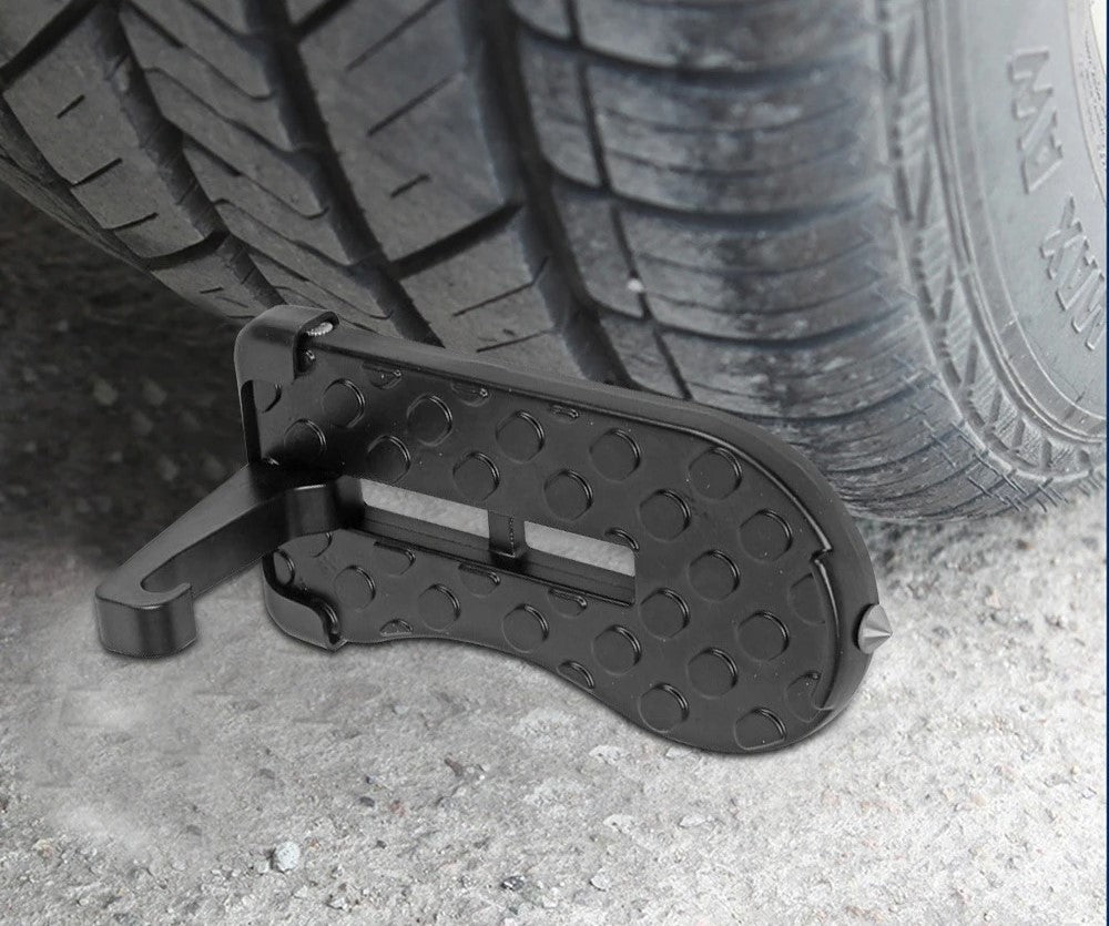 Foldable Door Stepper with Safety Hammer β a durable, non-slip foldable stair stepper designed for easy access to roof racks and car maintenance. Fits most vehicles, supports up to 200 lbs, and features a built-in safety hammer for emergency use. Compact and easy to store.