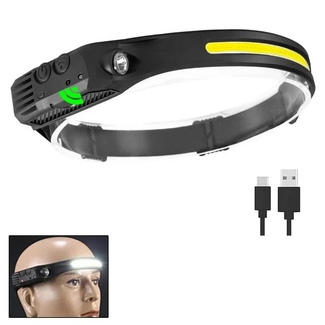 LED Motion Sensor Headlamp – a rechargeable, hands-free headlamp with a 230-degree wide beam and motion-activated control. Lightweight, waterproof, and equipped with durable LED motion sensor bulbs for outdoor adventures and everyday tasks.