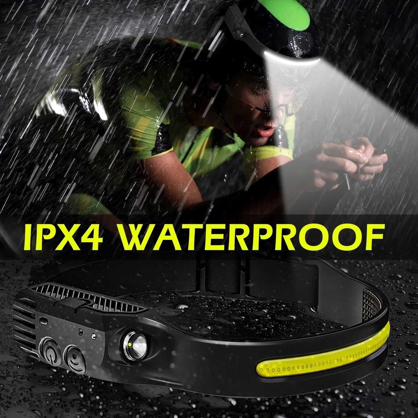 LED Motion Sensor Headlamp – a rechargeable, hands-free headlamp with a 230-degree wide beam and motion-activated control. Lightweight, waterproof, and equipped with durable LED motion sensor bulbs for outdoor adventures and everyday tasks.