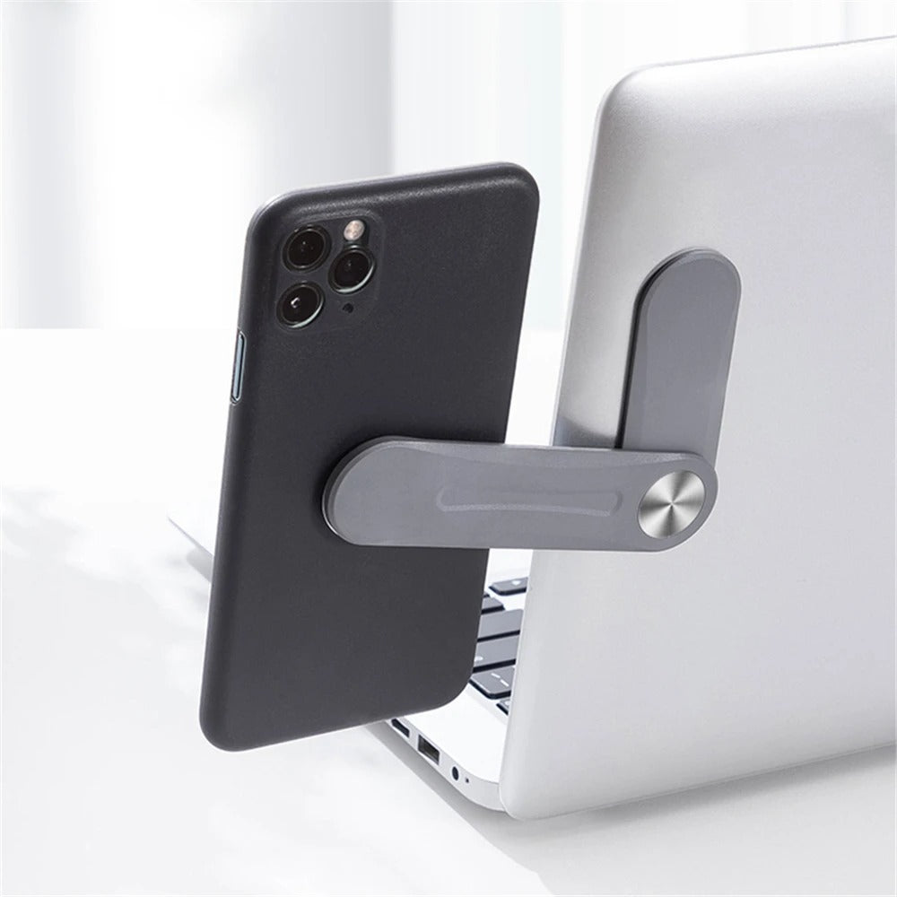 Laptop Side Phone Mount β a sturdy, adjustable laptop side mount phone holder for multitasking, video calls, and dual-screen productivity. Made from durable aluminum alloy with a secure clip-on design for stability and ergonomic viewing.