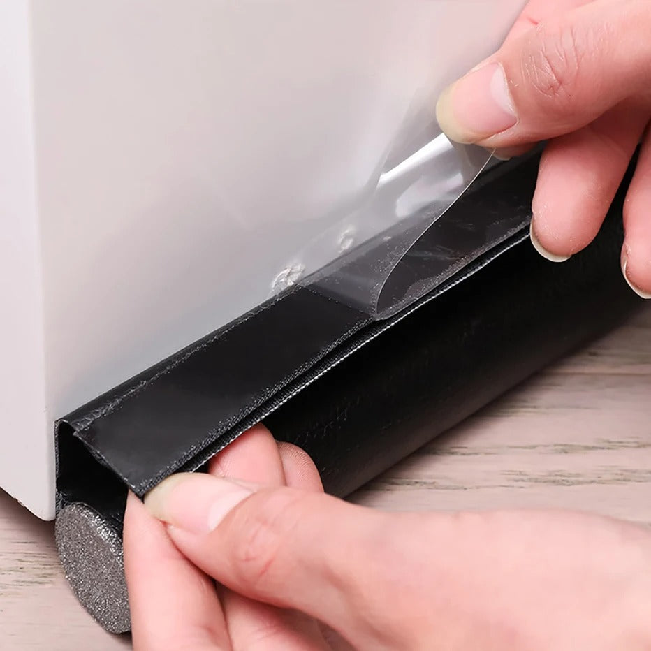 Adjustable Door Bottom Seal Weatherstrip – a durable, weather-resistant under door seal designed to block drafts, dust, noise, and pests. Flexible, cut-to-fit design for a snug fit on wood, metal, and plastic doors, improving insulation and energy efficiency.