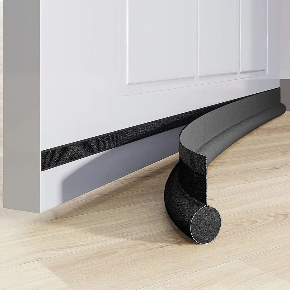 Adjustable Door Bottom Seal Weatherstrip – a durable, weather-resistant under door seal designed to block drafts, dust, noise, and pests. Flexible, cut-to-fit design for a snug fit on wood, metal, and plastic doors, improving insulation and energy efficiency.