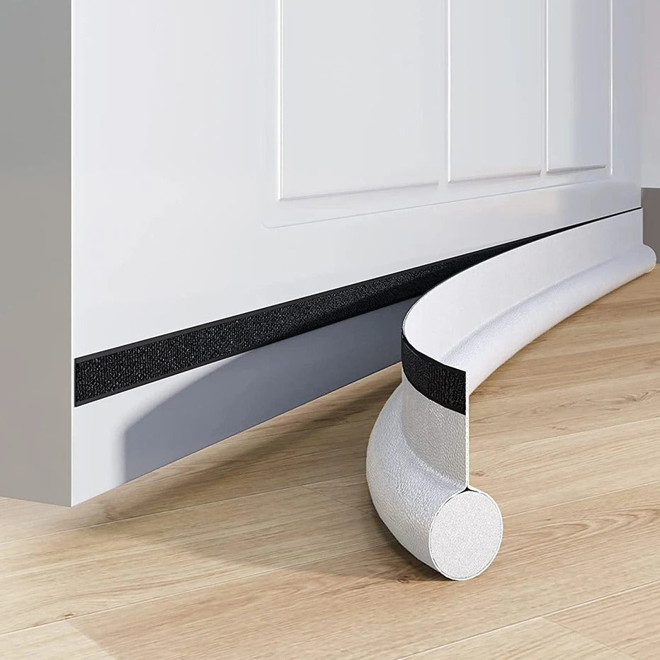 Adjustable Door Bottom Seal Weatherstrip – a durable, weather-resistant under door seal designed to block drafts, dust, noise, and pests. Flexible, cut-to-fit design for a snug fit on wood, metal, and plastic doors, improving insulation and energy efficiency.