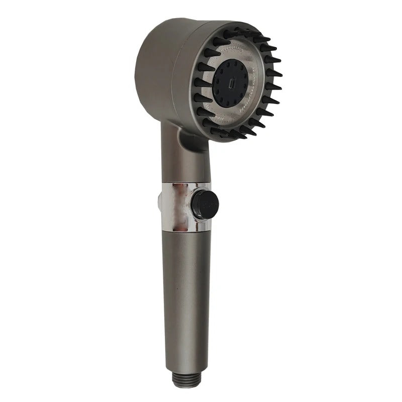 Adjustable High-pressure Shower Head – a powerful, customizable shower head with three modes (Rainfall, Massage, Jetting) for a spa-like experience. Features a water-saving filter, stop button, and easy installation for enhanced shower performance.