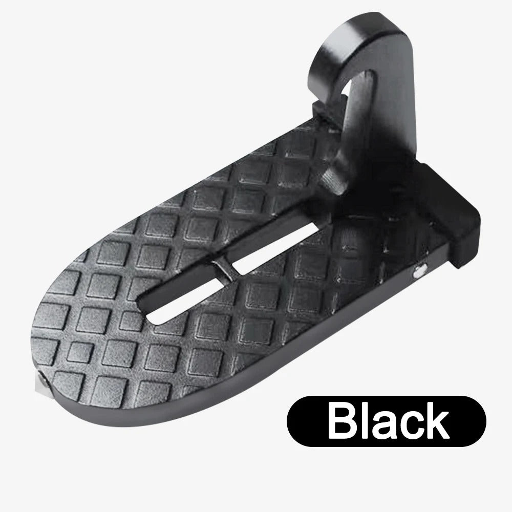 Foldable Door Stepper with Safety Hammer – a durable, non-slip foldable stair stepper designed for easy access to roof racks and car maintenance. Fits most vehicles, supports up to 200 lbs, and features a built-in safety hammer for emergency use. Compact and easy to store.