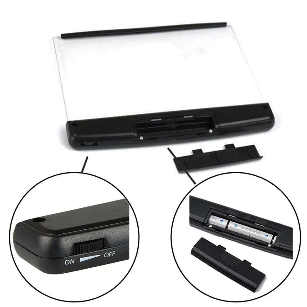  LED Tablet Book Light – a portable, glare-free reading lamp with adjustable brightness settings. Designed for books, tablets, and notebooks, it provides natural daylight illumination to reduce eye strain. Ideal for students, professionals, and nighttime reading.