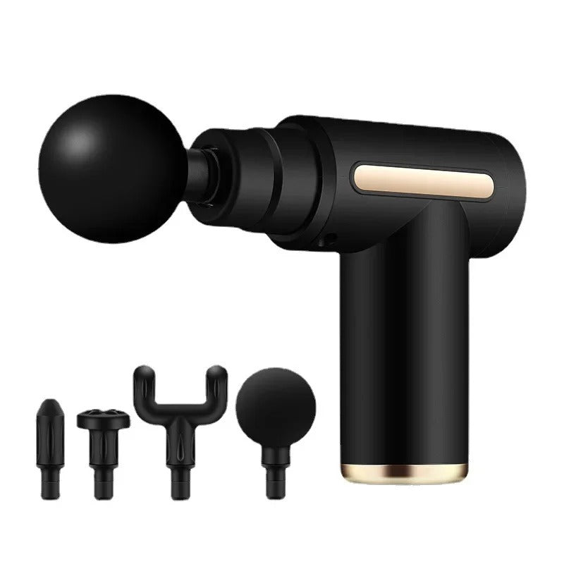 Mini Massage Gun XT – a compact, portable mini massage gun with 4 attachments for targeted muscle relief. Features adjustable speed settings, a quiet yet powerful motor, and a long-lasting rechargeable battery. Ideal for athletes, fitness enthusiasts, and everyday relaxation.