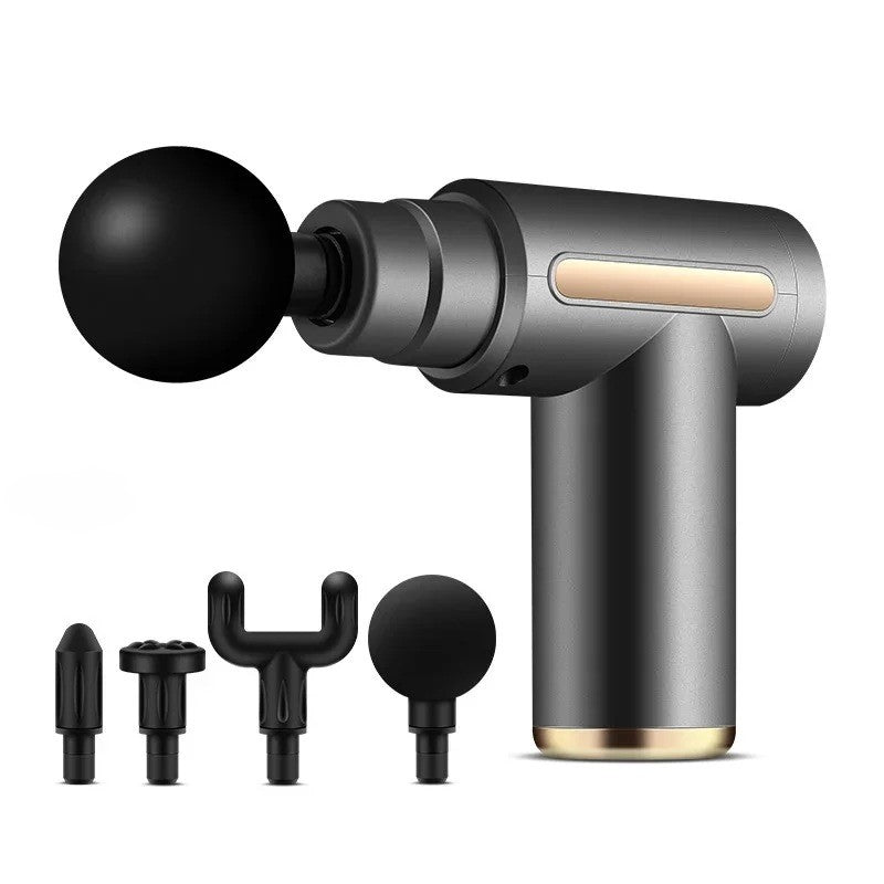 Mini Massage Gun XT – a compact, portable mini massage gun with 4 attachments for targeted muscle relief. Features adjustable speed settings, a quiet yet powerful motor, and a long-lasting rechargeable battery. Ideal for athletes, fitness enthusiasts, and everyday relaxation.
