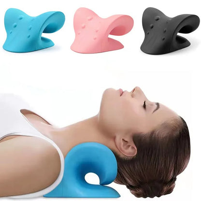  Neck and Shoulder Decompression Device – a contoured cervical neck decompression device designed to relieve tension, improve posture, and promote relaxation. Lightweight, portable, and made with soft, breathable fabric for comfort at home, office, or travel.
