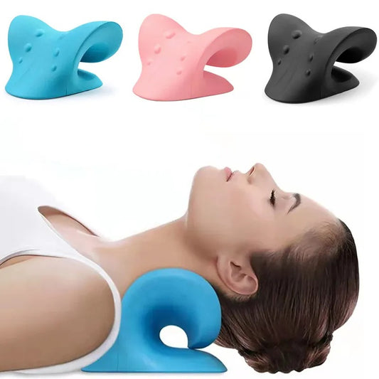  Neck and Shoulder Decompression Device – a contoured cervical neck decompression device designed to relieve tension, improve posture, and promote relaxation. Lightweight, portable, and made with soft, breathable fabric for comfort at home, office, or travel.