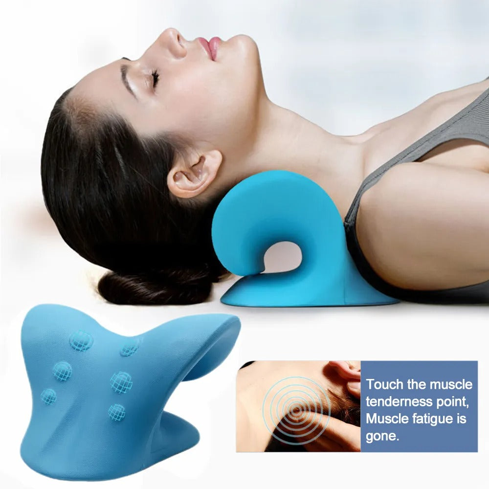  Neck and Shoulder Decompression Device – a contoured cervical neck decompression device designed to relieve tension, improve posture, and promote relaxation. Lightweight, portable, and made with soft, breathable fabric for comfort at home, office, or travel.