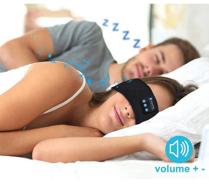 Sports Sleeping Bluetooth Headband – a wireless, breathable Bluetooth sports headband with built-in headphones for workouts, sleep, and travel. Provides up to 10 hours of music playback, doubles as a sleep mask, and ensures a secure, comfortable fit.